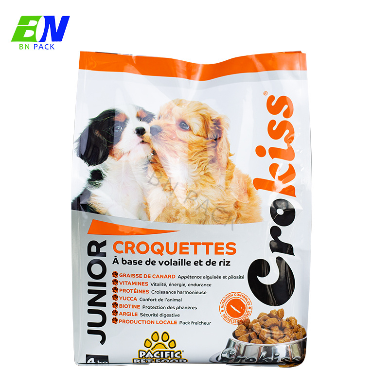 Custom Dog Cat Treat Pet Food Zip Lock Mylar Bags Plastic Transparent Window Food Packaging Smell Proof Stand Up Pouch Printed