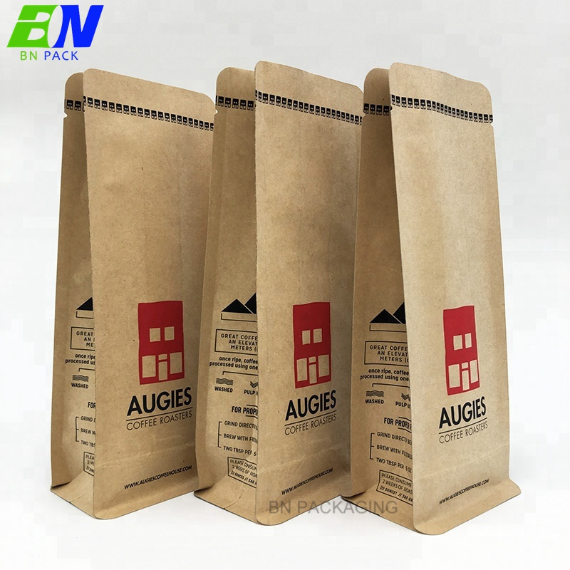 Food grade kraft paper box bottom seasoning sachet packets packaging with oval window