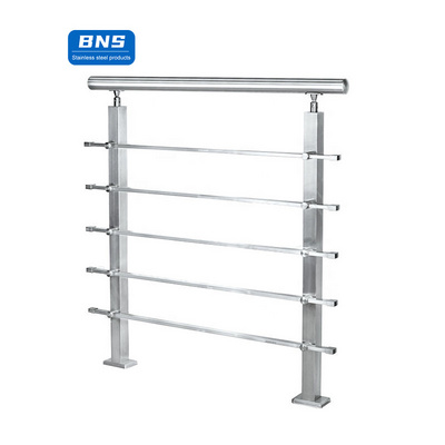 BNS factory Safty Outdoor Balustrades & Handrails Tube Stainless Steel Stair Railing stairs with wire cable railing