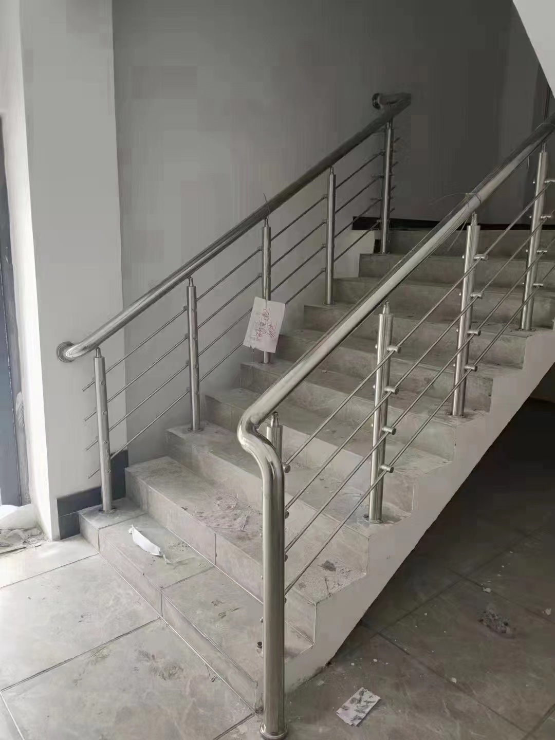 BNS Modern cheap stair railing design with rod bar railing stainless steel railing outdoor deck wire balustrade