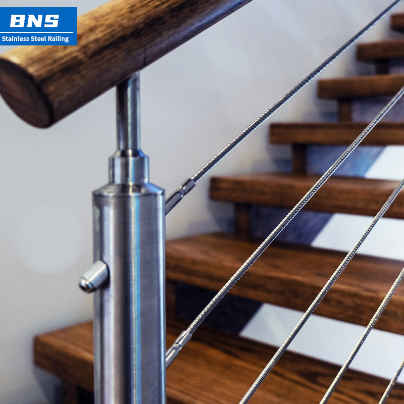 BNS Cable Railing Outdoor Stainless Steel 316/304 Balcony Handrail Railing Designs Cable Series Railing balustrade veranda