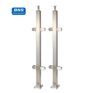 BNS Modern outdoor plexiglass handrail guardrail glass railing tempering glass balustrade post