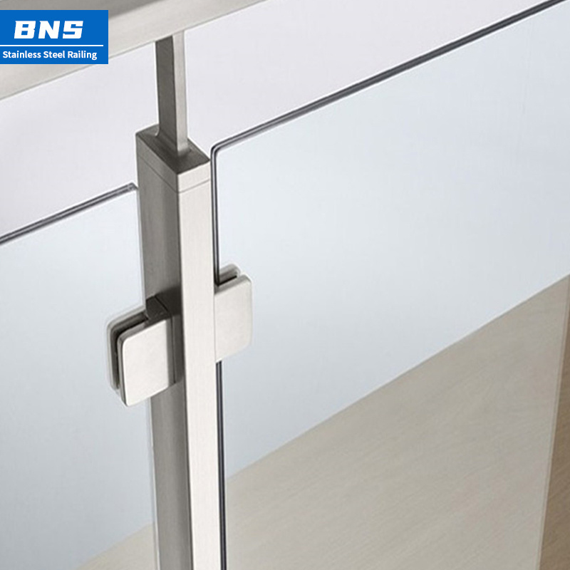 BNS High Quality Frameless Glass Railing HandRails Modern Stainless Steel Beautiful Glass Balustrade For Stair Balcony