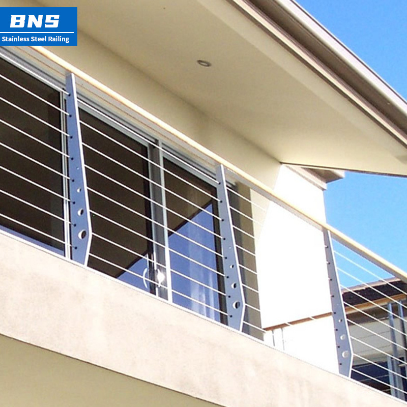 BNS Cable Railing Outdoor Stainless Steel 316/304 Balcony Handrail Railing Designs Cable Series Railing balustrade veranda