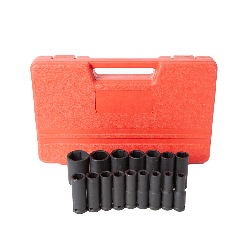 BNYA 10mm-32mm Industrial 16pcs Cr-mo Impact Socket Set Auto Repair Hand Operated Deep Socket