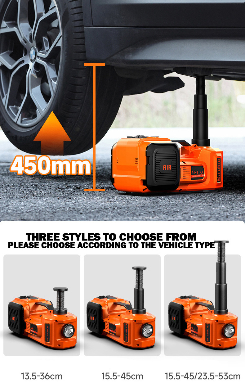 3 In 1 Car Electric Jack Dc12v 5t New Car Jacks Compressor Wrench Vehicle Tools Emergency Tool Kit Car Jack Kit