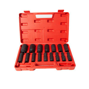 10mm-32mm Industrial 16pcs Cr-mo Impact Socket Set Auto Repair Hand Operated Deep Socket