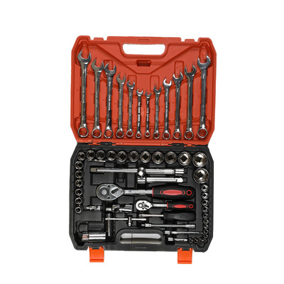 BNYA 61 Pcs High Quality Professional 1/4" Wrench Household Mechanic Hand Tools Kit Ratchet Socket Set