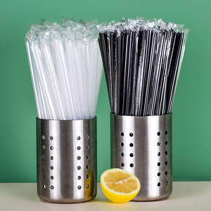 PP Transparent 6x170mm Diameter Straws Disposable Straight Plastic Straws for Juice Drinks