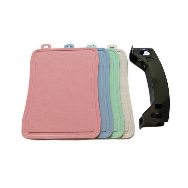 Biodegradable mini camping smart coloured wheat straw rice husk fiber heat resistant pp plastic cutting chopping board set