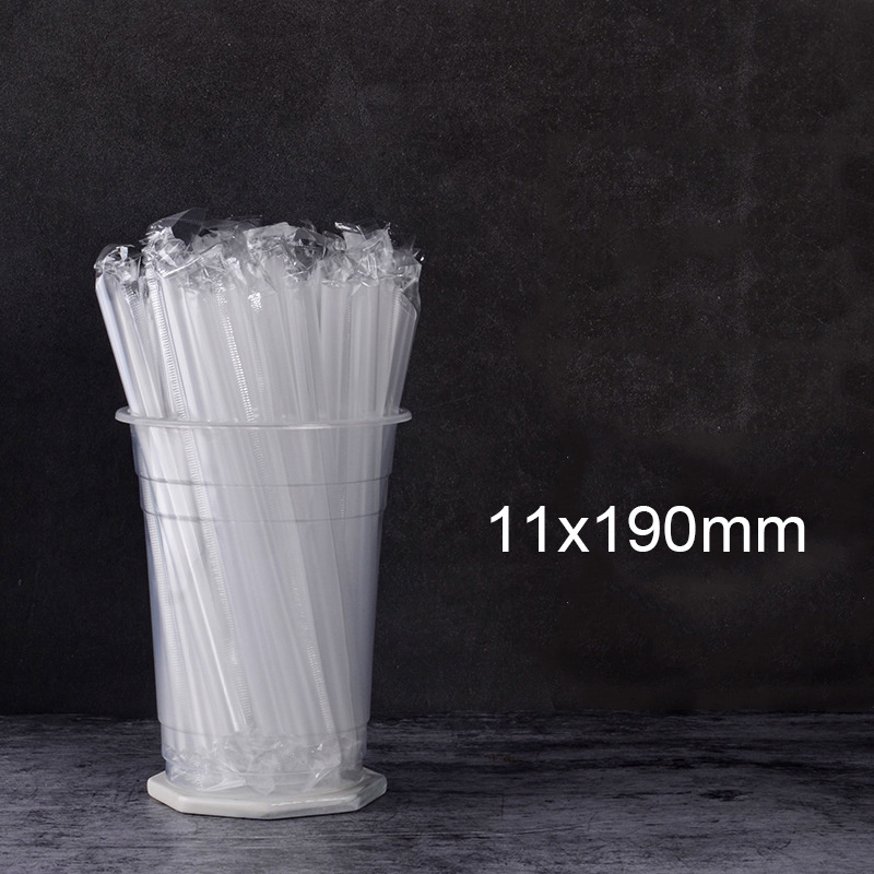 PP Transparent 6x170mm Diameter Straws Disposable Straight Plastic Straws for Juice Drinks