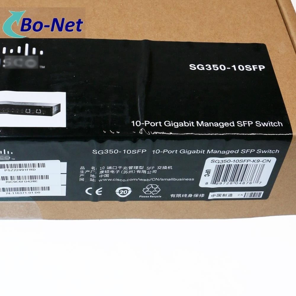 SG350-10SFP-K9-CN SG350-10SFP Layer 3 Gigabit Managed SFP Switch 8 Port Gigabit + 2/SFP combo