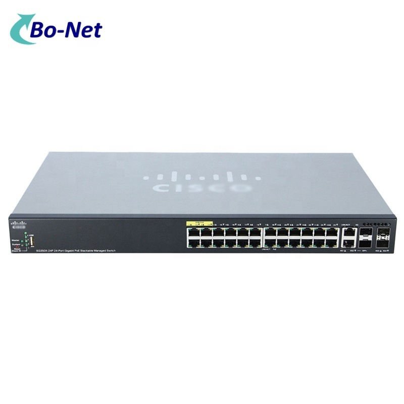 SG350X-24P-K9 Switch SG350X-24P-K9-CN 24 Port Gigabit PoE Stackable Managed Switch With SFP Module GLC-LH-SMD