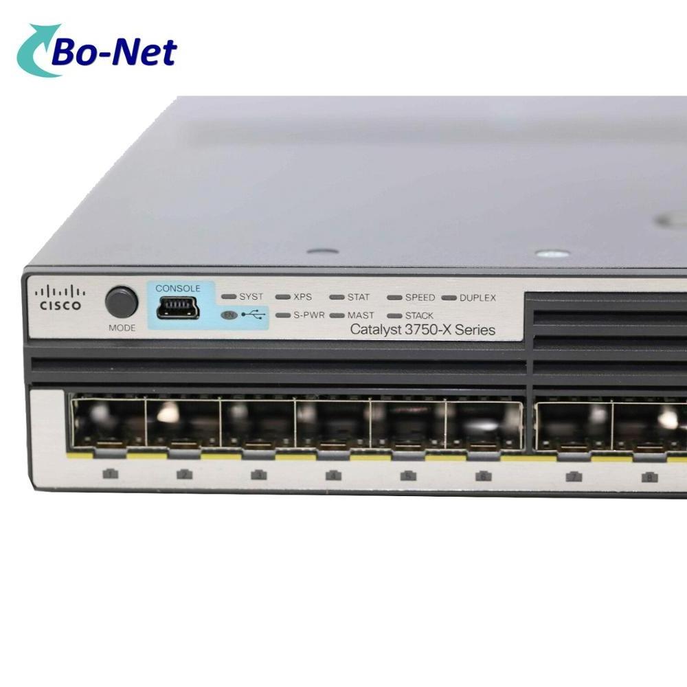 Original Used WS-C3750X-24S-S network switch 3750X 24 Port GE SFP IP Base Switch