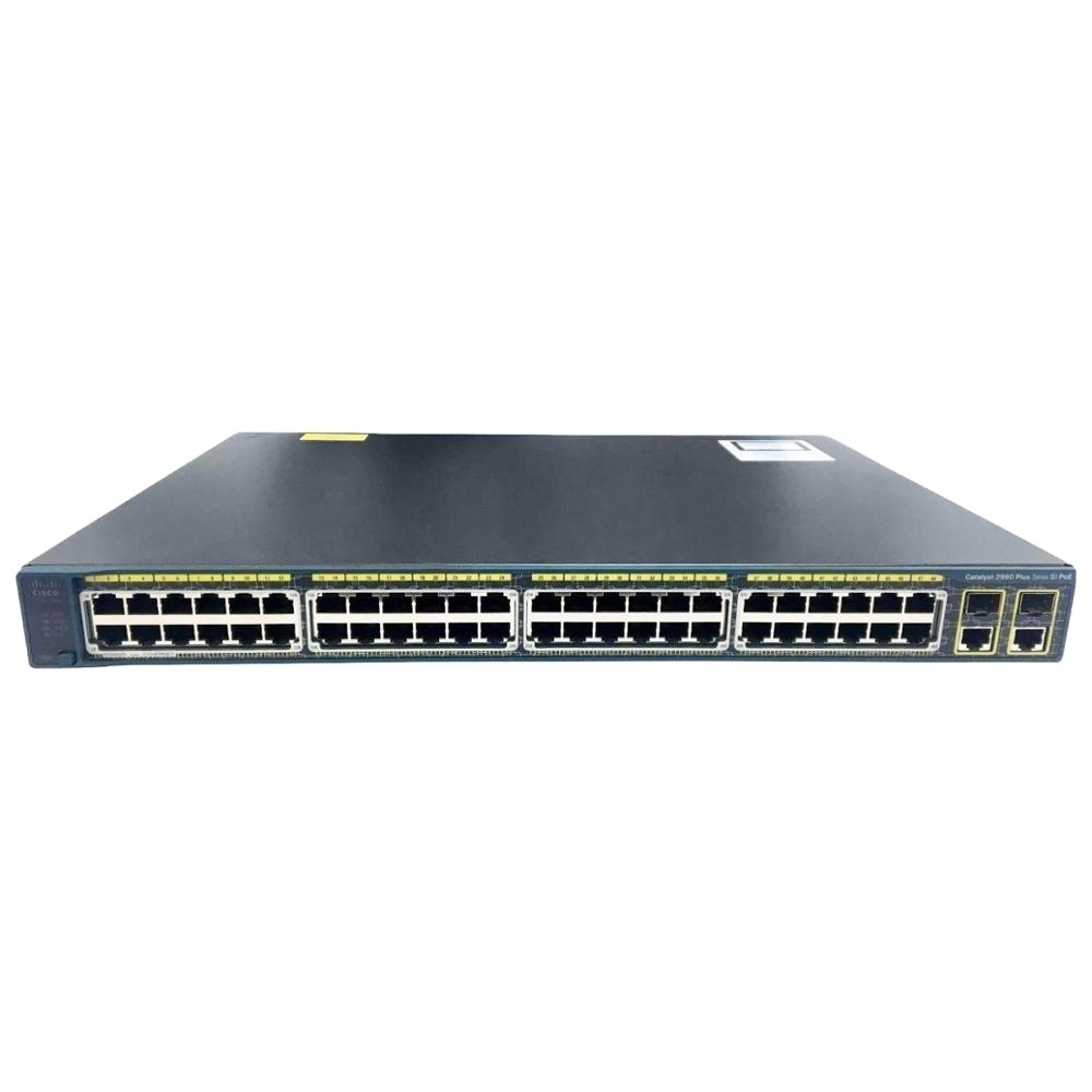 Used  WS-C2960+48PST-S network switch 2960 Plus Series 48 Port Switch  4 x SFP LAN Lite