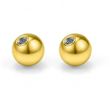 ROXI S925 sterling silver 18k gold plated 3mm piercing earring jewelry spare ball