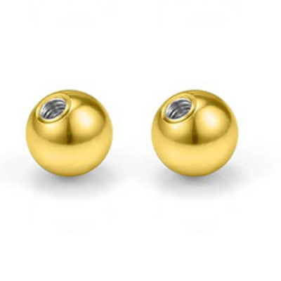 ROXI S925 sterling silver 18k gold plated 3mm piercing earring jewelry spare ball