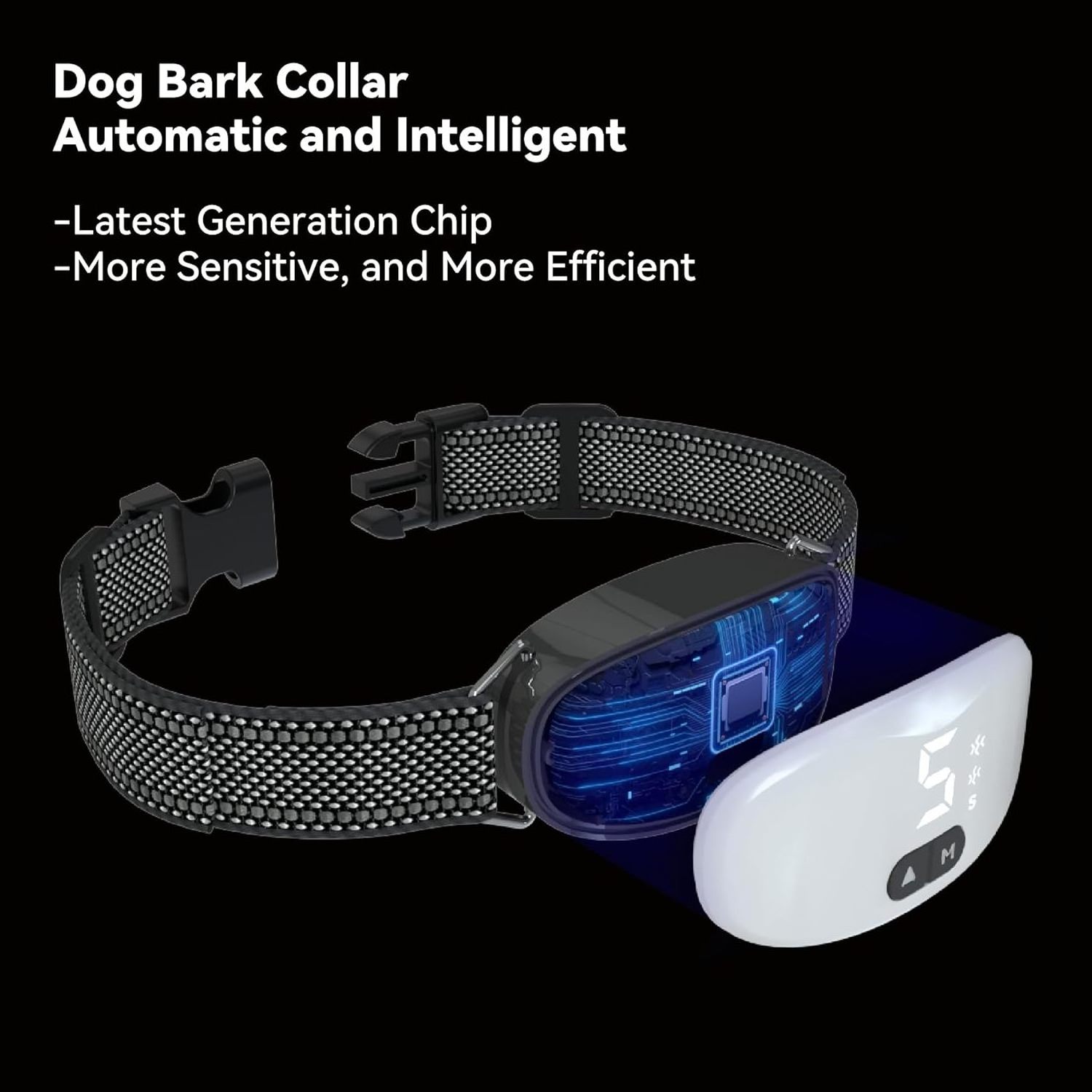 NO Shock Humane Barking Collar with Adjustable Sensitivity Sound and Vibration Dog Rechargeable Anti Barking Training Collar