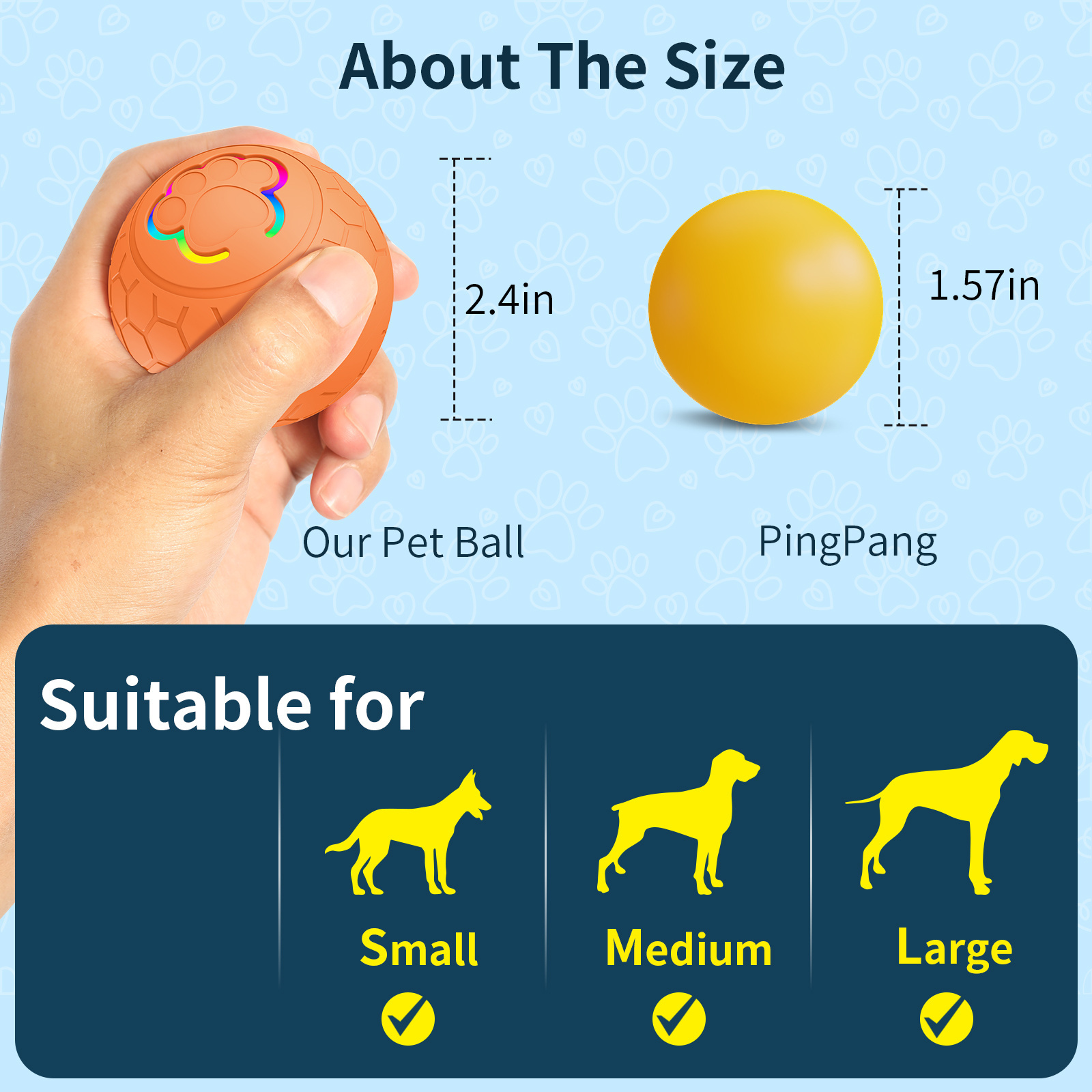 Toy Dog Automatic Rolling Smart Stay Modes USB Safe Soft Silicone Interactive Cat Dog Toy Balls Pet Chew Toys