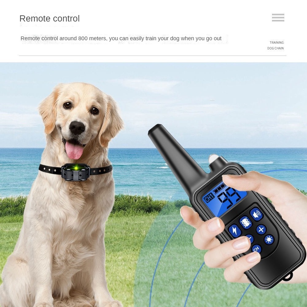 Electric Training Collar Dog Anti Bark Collar With Beep Vibration Humane Shock Waterproof For Small Medium Large Dogs