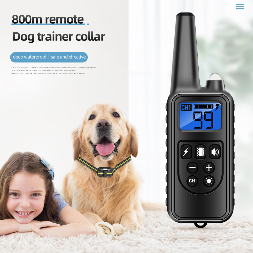 2600Ft Dog Shocker Waterproof Dog Training Collar with Remote with Beep Vibration Humane Shock Electronic Dog Training Collar