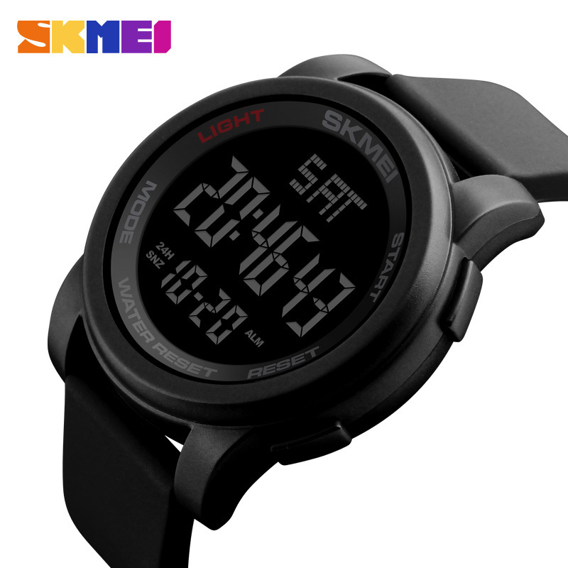 SKMEI 1257 Men Digital Watches Double Time Countdown 50M Waterproof Sport Wristwatch