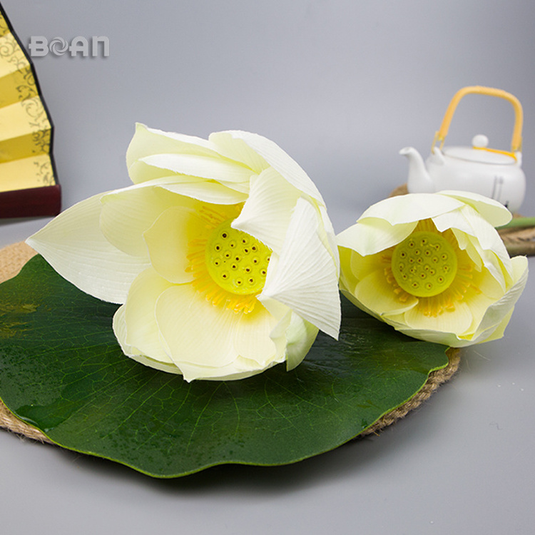 Artificial silk Lotus  flower Plastic flower for floral Decoration