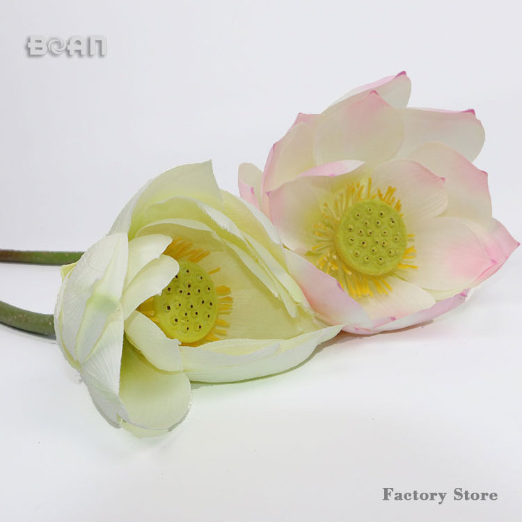 Artificial silk Lotus  flower Plastic flower for floral Decoration