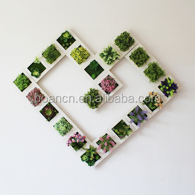 Home Decorative hanging flower frame 3D Artificial Plant Simulation Flower decoration Frame garden Wall Decor