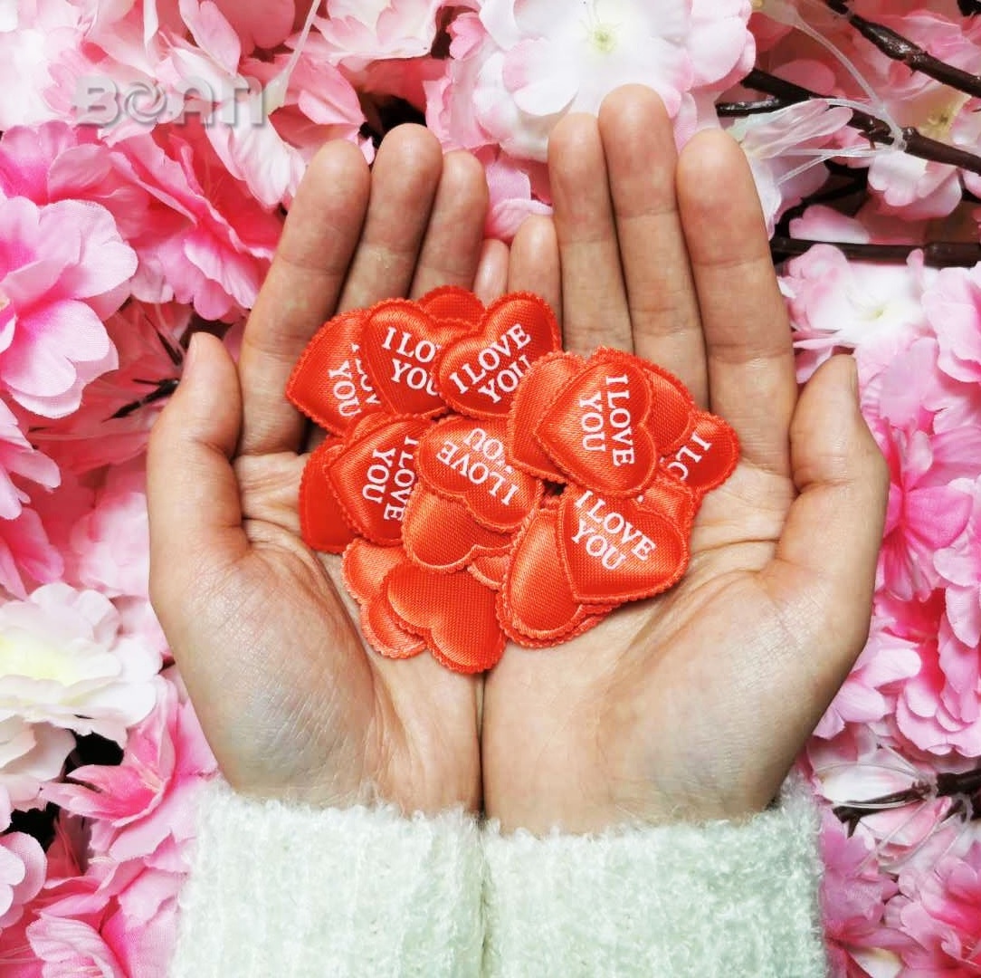 I LOVE YOU Heart Shaped Sponge Petals for Wedding Valentine's Day Heart Confetti Birthday Party Supply