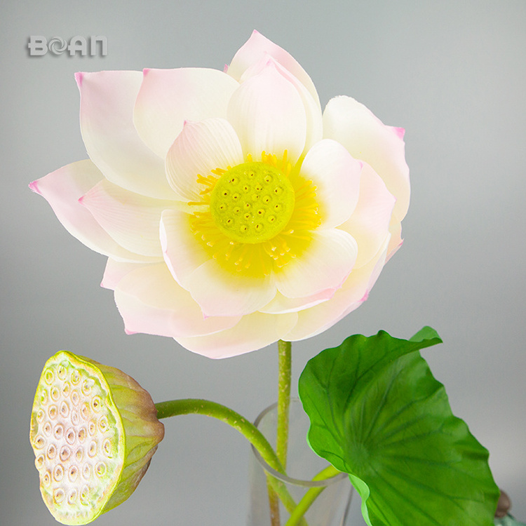 Artificial silk Lotus  flower Plastic flower for floral Decoration