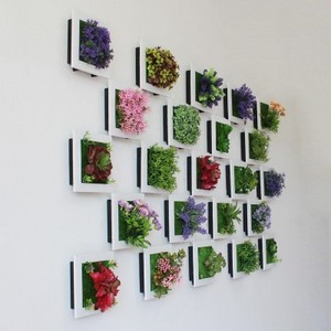 Home Decorative hanging flower frame 3D Artificial Plant Simulation Flower decoration Frame garden Wall Decor