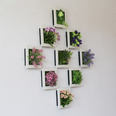 Home Decorative hanging flower frame 3D Artificial Plant Simulation Flower decoration Frame garden Wall Decor