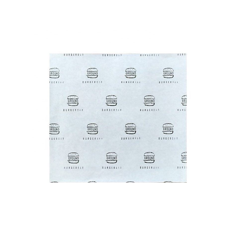 Custom printed Checkered Dry Waxed Paper Sheets Paper Liners food Wrapping paper