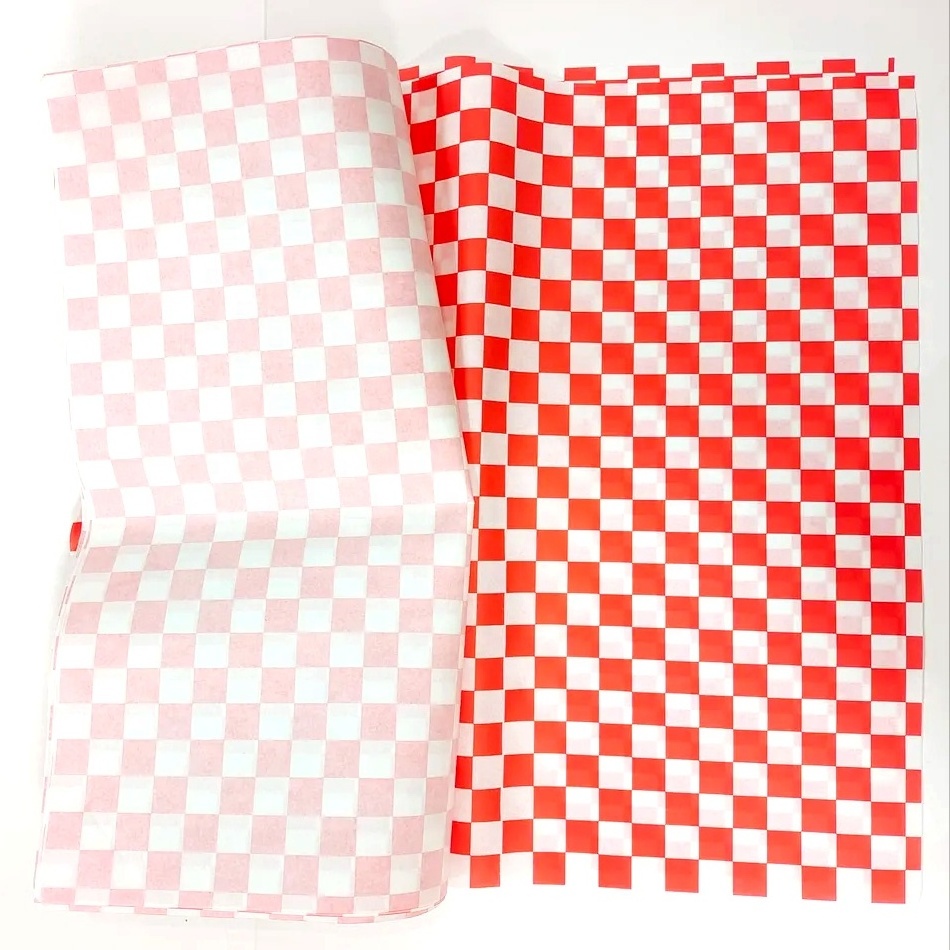 Custom printed Food Grade hamburger sandwich paper Greaseproof Deli Wrapping Wax Paper Butter paper