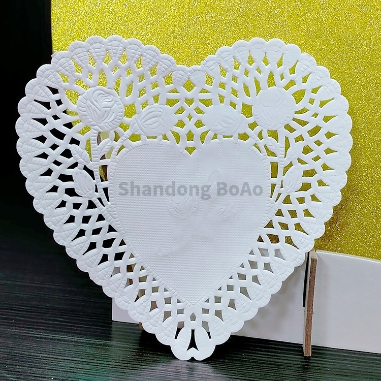 Hot sale paper doilies gold white greaseproof paper Round Paper Lace Table Doilies wedding decoration cake tools tablecloth