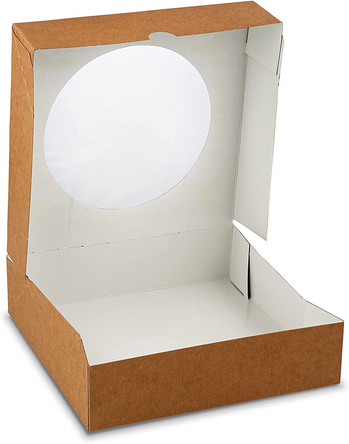 Kraft paper packaging food pie boxes cookie boxes pizza paper box with window