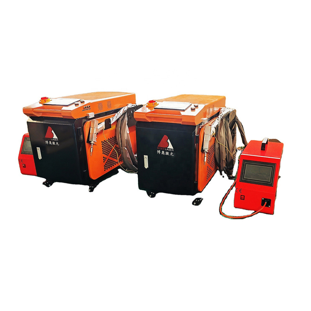 BOAO China 1500W 3000W handheld laser welder cleaner cutter 3 in 1 small portable fiber laser welding machine for metal steel