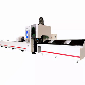 D240x6000mm round square Pipe Tube Laser Cutter double chucks 3kw 4kw 6kw 8kw automatic metal steel tube laser cutting machines