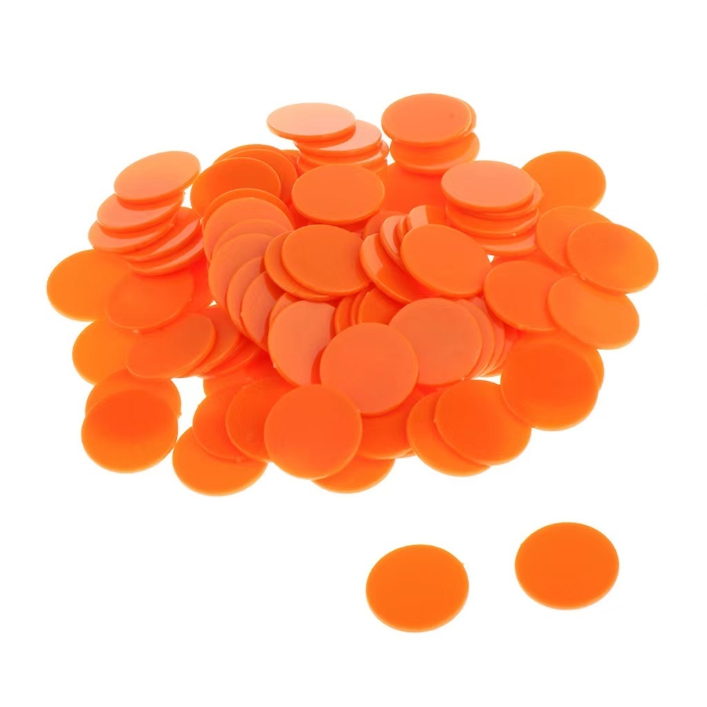 custom plastic chip for game cheaper price 37x2mm plastic token wholesale