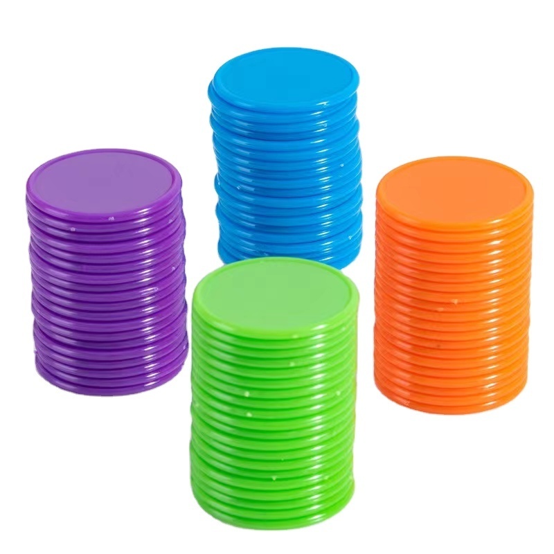 custom plastic chip for game cheaper price 37x2mm plastic token wholesale