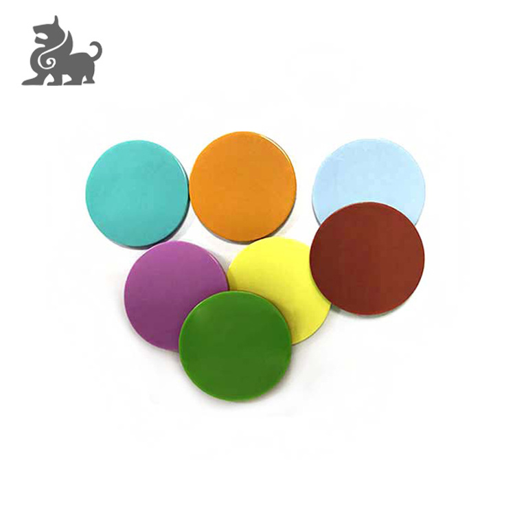 Solid colored plastic blank round game tokens poker chips