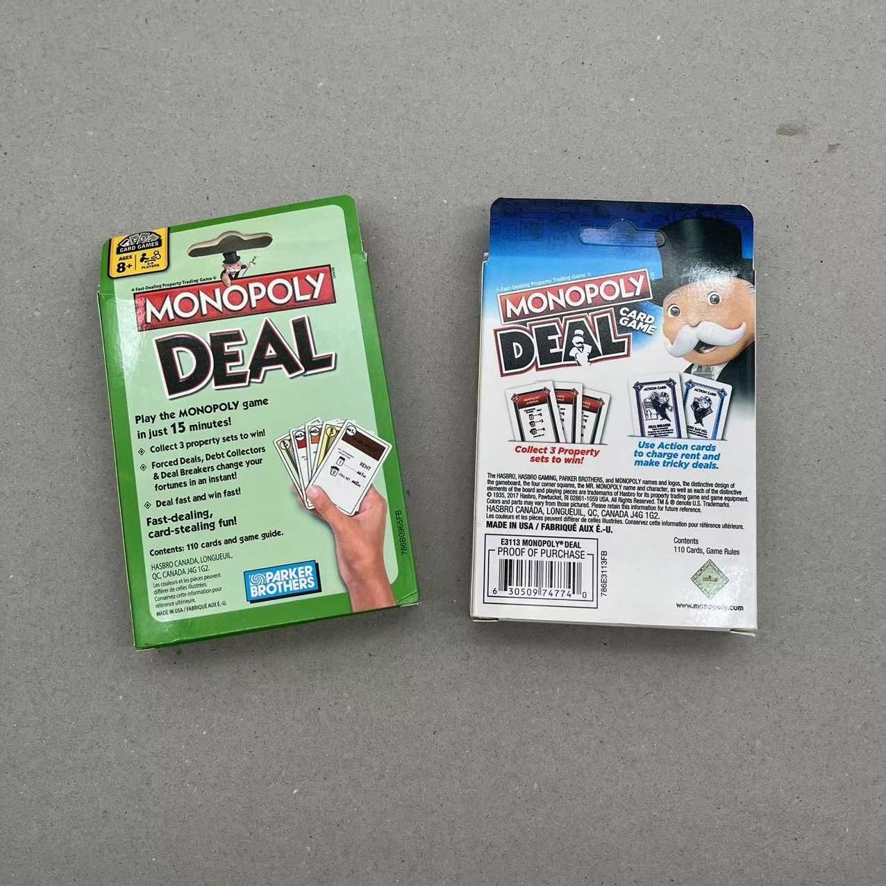 New Product Deal Card Game 108 cards Popular Monopoli Card Game for fun