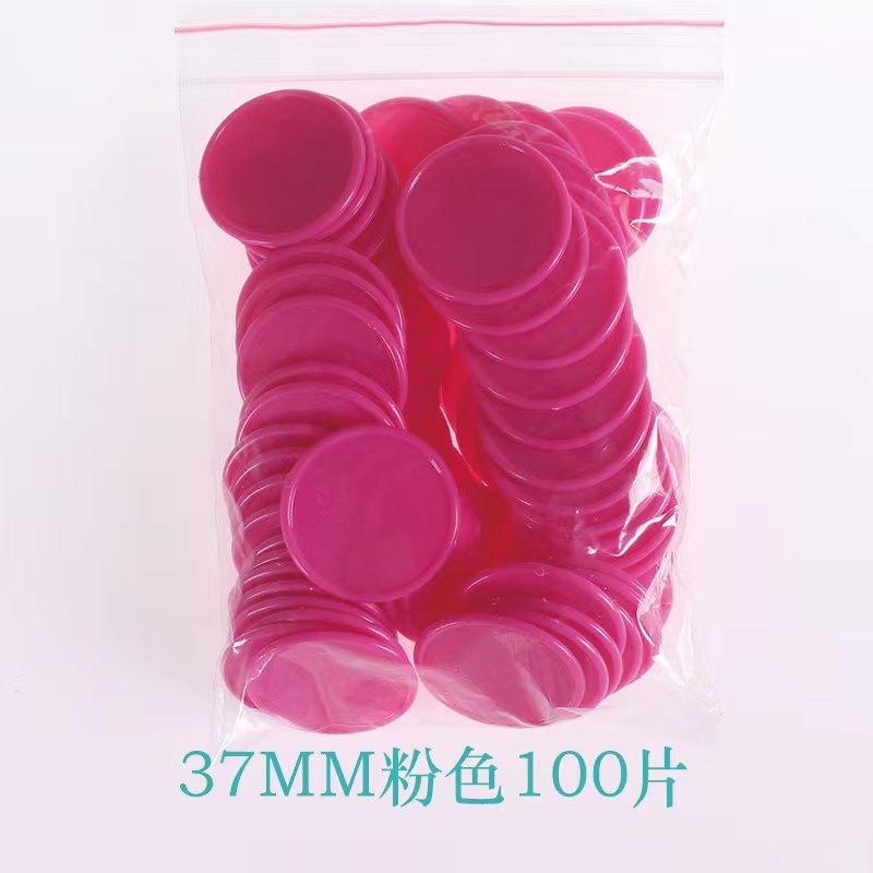 custom plastic chip for game cheaper price 37x2mm plastic token wholesale