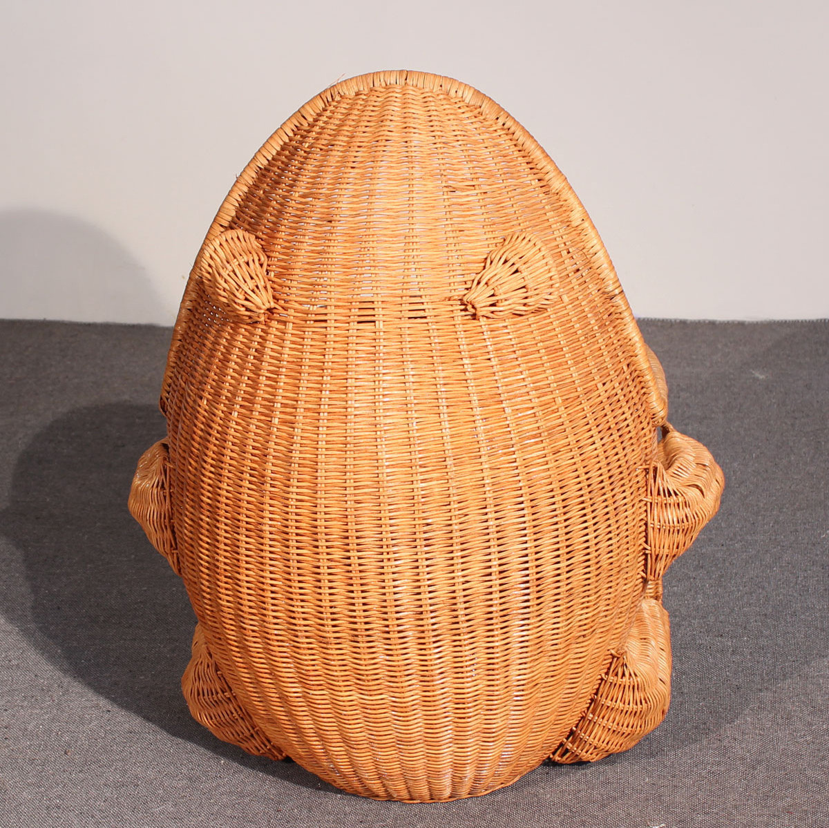 Natural rattan hand-woven Frog storage basket decorative basket Nursery Room Laundry Basket Toy organizer