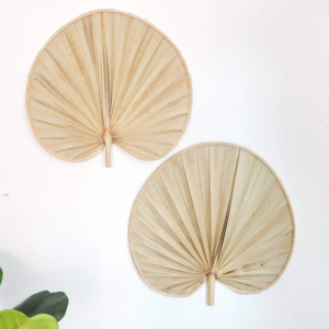 Natural Dried Palm Leaves Boho Decor Heart Round Shape Palm Fans Tropical Palm Leaves Decoration Wall Decor