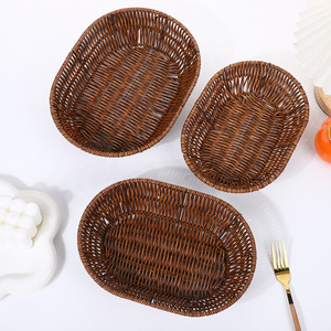 New Imitation Vine Snack Basket Water Fruit Basket Bar KTV Snack Plate Dried Fruit Candy Vegetable Hot Pot Woven Fry Basket