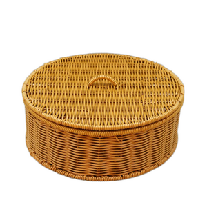 Creative Desktop Storage Basket with Multi-Grid pp Rattan Weave for Candy Snacks Tea Table Sundries Separation Home Use