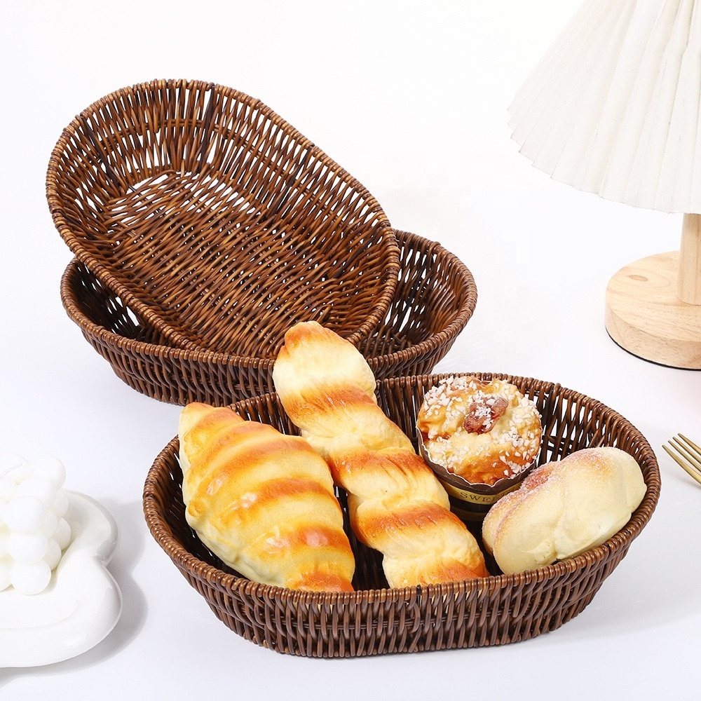 New Imitation Vine Snack Basket Water Fruit Basket Bar KTV Snack Plate Dried Fruit Candy Vegetable Hot Pot Woven Fry Basket