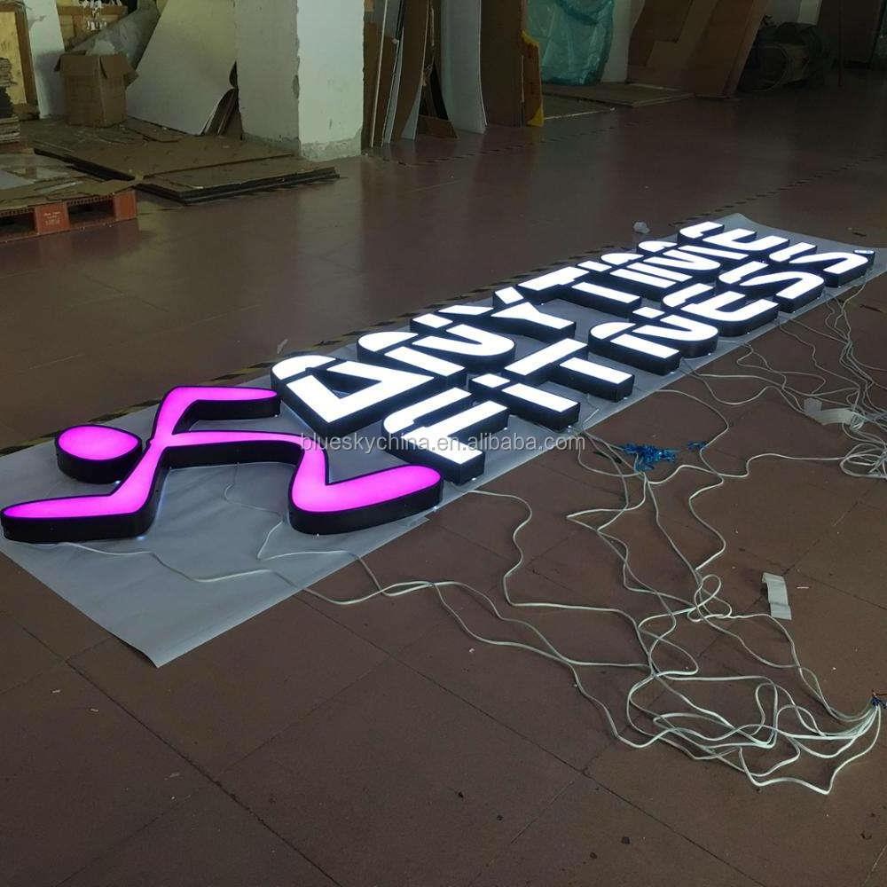 Factory Signs Manufacturer custom 3d channel letters wooden led backlit letter storefront signs for furniture coffee shop